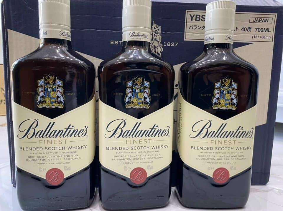 COMBO 3 CHAI RƯỢU WHISKY BALLANTINES FINEST NHẬT NỘI ĐỊA